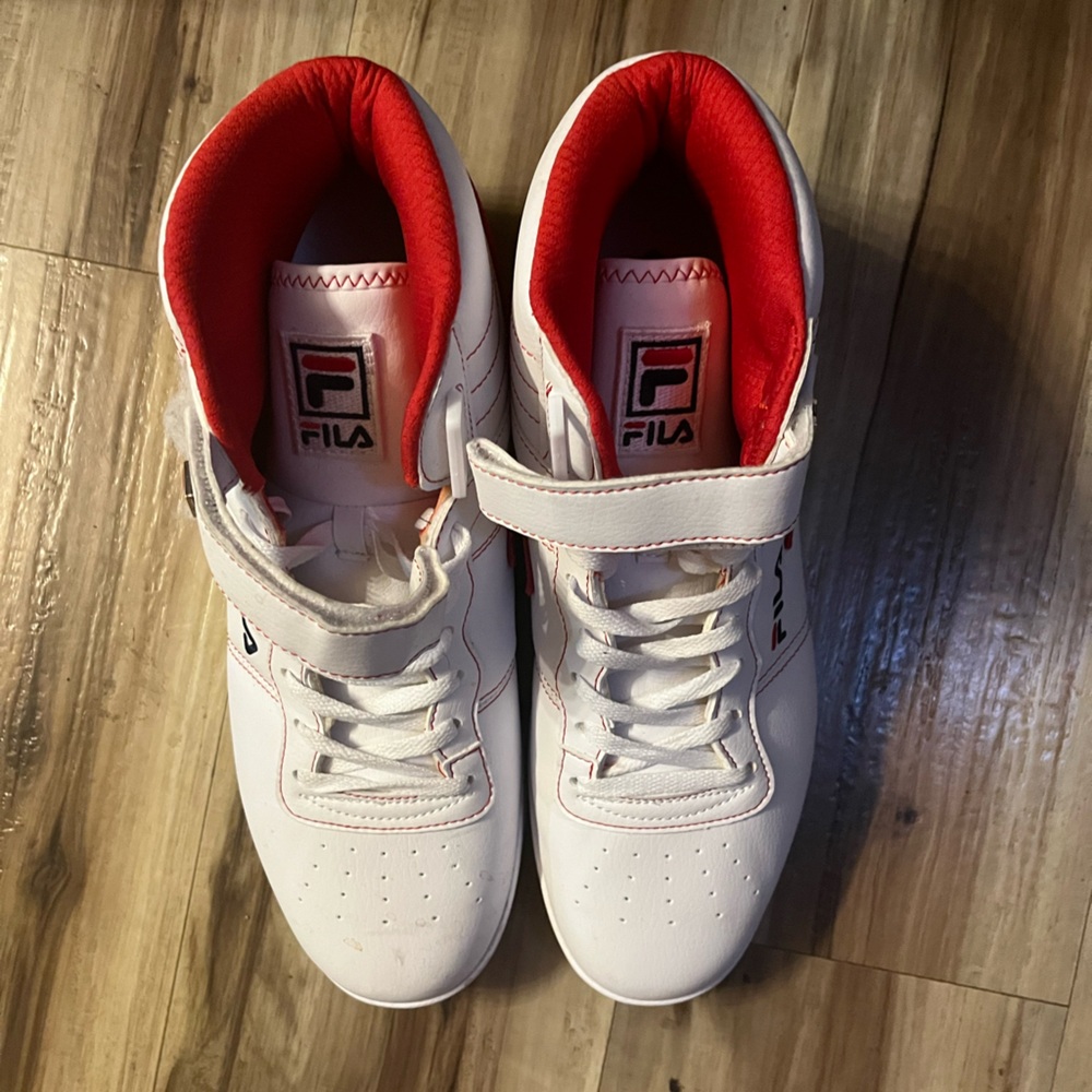 Fila Men's Vulc 13 Mid Plus Shoes - White / Red